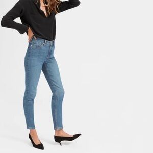 Everlane High Rise Medium Wash Denim Skinny Ankle Jeans Size 29